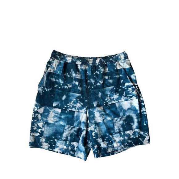 Lululemon Pace Breaker Shorts Out Of Mind Liner Mini Bleached Indigo Size L - Picture 1 of 9